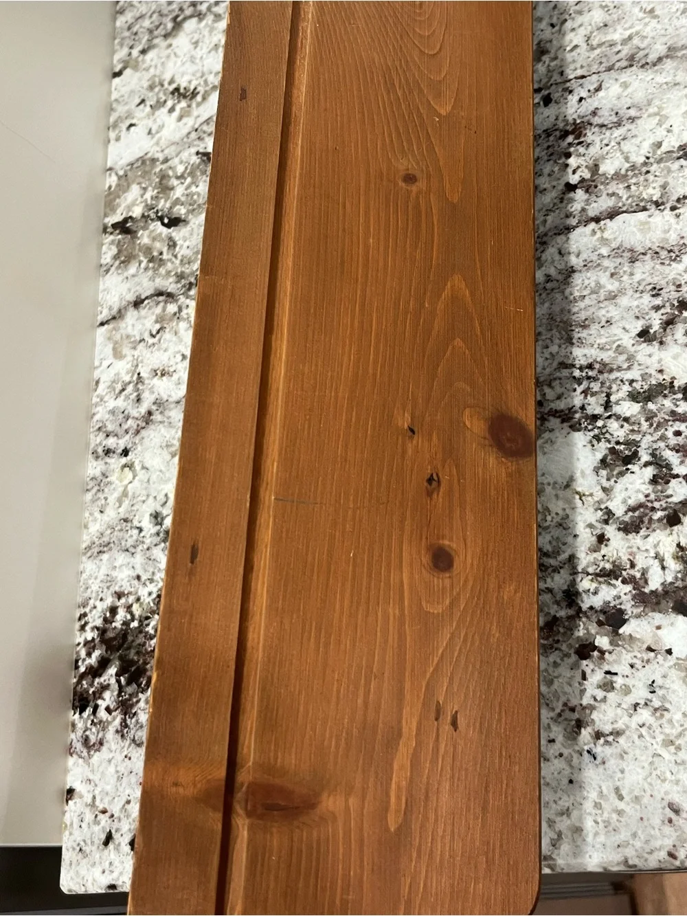 Vintage 1990s Rustic Wooden Wall Shelf – Scalloped Country Cottage Farmhouse